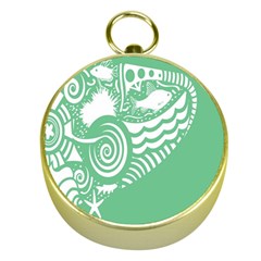 Fish Star Green Gold Compasses by Alisyart