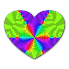 Complex Beauties Color Line Tie Purple Green Light Heart Mousepads