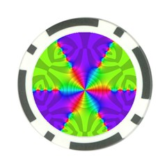 Complex Beauties Color Line Tie Purple Green Light Poker Chip Card Guard