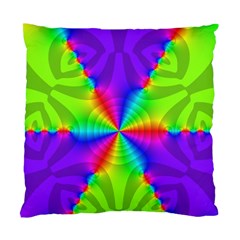 Complex Beauties Color Line Tie Purple Green Light Standard Cushion Case (one Side)