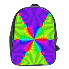 Complex Beauties Color Line Tie Purple Green Light School Bags(large)  by Alisyart