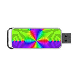 Complex Beauties Color Line Tie Purple Green Light Portable Usb Flash (two Sides)