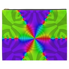 Complex Beauties Color Line Tie Purple Green Light Cosmetic Bag (xxxl) 