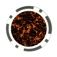 Fiery Ground Poker Chip Card Guard by Alisyart