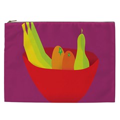 Fruitbowl Llustrations Fruit Banana Orange Guava Cosmetic Bag (xxl)  by Alisyart