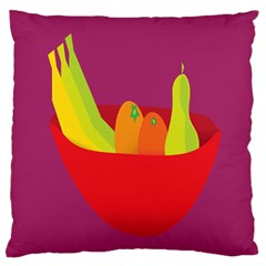 Fruitbowl Llustrations Fruit Banana Orange Guava Standard Flano Cushion Case (one Side)