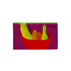 Fruitbowl Llustrations Fruit Banana Orange Guava Cosmetic Bag (xs)