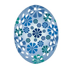 Geometric Flower Stair Ornament (oval Filigree)