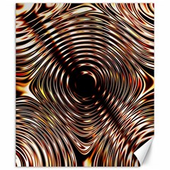 Gold Waves Circles Water Wave Circle Rings Canvas 20  X 24   by Alisyart