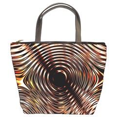 Gold Waves Circles Water Wave Circle Rings Bucket Bags