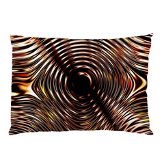 Gold Waves Circles Water Wave Circle Rings Pillow Case