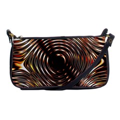 Gold Waves Circles Water Wave Circle Rings Shoulder Clutch Bags by Alisyart