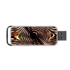 Gold Waves Circles Water Wave Circle Rings Portable Usb Flash (two Sides)