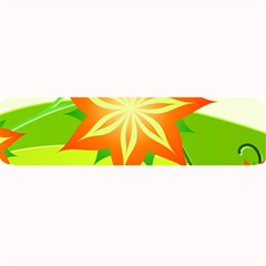 Graphics Summer Flower Floral Sunflower Star Orange Green Yellow Large Bar Mats