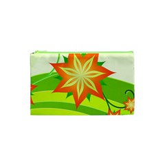 Graphics Summer Flower Floral Sunflower Star Orange Green Yellow Cosmetic Bag (xs) by Alisyart