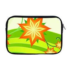 Graphics Summer Flower Floral Sunflower Star Orange Green Yellow Apple Macbook Pro 17  Zipper Case