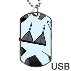 Grown Ups Guide To Underwear Opener Black Blue Dog Tag Usb Flash (two Sides)