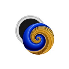 Golden Spiral Gold Blue Wave 1 75  Magnets by Alisyart