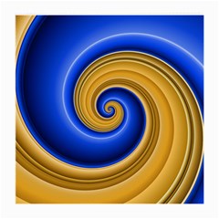 Golden Spiral Gold Blue Wave Medium Glasses Cloth (2-side) by Alisyart