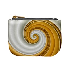 Golden Spiral Gold White Wave Mini Coin Purses