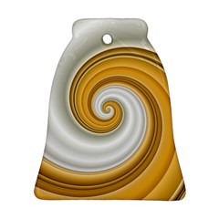 Golden Spiral Gold White Wave Bell Ornament (two Sides)