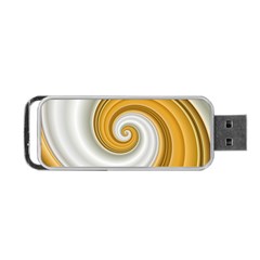 Golden Spiral Gold White Wave Portable Usb Flash (two Sides) by Alisyart