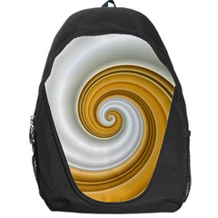 Golden Spiral Gold White Wave Backpack Bag