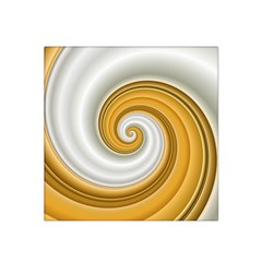 Golden Spiral Gold White Wave Satin Bandana Scarf