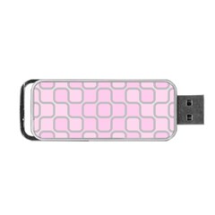 Light Pastel Pink Portable Usb Flash (two Sides)