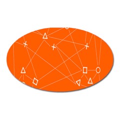 Leadership Deep Dive Orange Line Circle Plaid Triangle Oval Magnet
