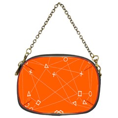 Leadership Deep Dive Orange Line Circle Plaid Triangle Chain Purses (one Side) 