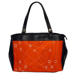 Leadership Deep Dive Orange Line Circle Plaid Triangle Office Handbags by Alisyart