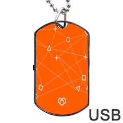 Leadership Deep Dive Orange Line Circle Plaid Triangle Dog Tag Usb Flash (one Side) by Alisyart