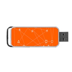 Leadership Deep Dive Orange Line Circle Plaid Triangle Portable Usb Flash (two Sides)