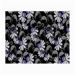 Flourish Floral Purple Grey Black Flower Small Glasses Cloth (2-side)