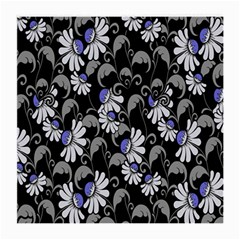 Flourish Floral Purple Grey Black Flower Medium Glasses Cloth (2-side) by Alisyart