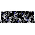 Flourish Floral Purple Grey Black Flower Body Pillow Case (Dakimakura) Body Pillow Case