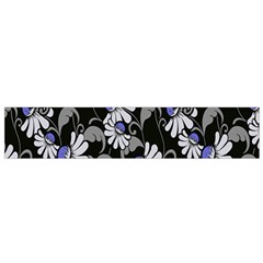 Flourish Floral Purple Grey Black Flower Flano Scarf (small)