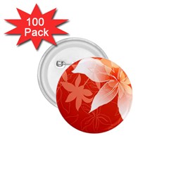 Lily Flowers Graphic White Orange 1 75  Buttons (100 Pack)  by Alisyart