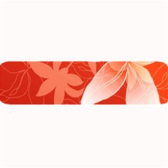 Lily Flowers Graphic White Orange Large Bar Mats