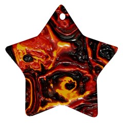 Lava Active Volcano Nature Ornament (star)