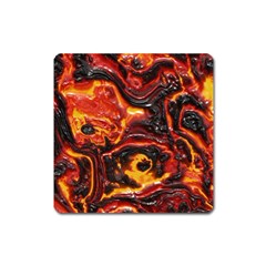 Lava Active Volcano Nature Square Magnet by Alisyart