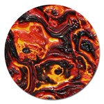 Lava Active Volcano Nature Magnet 5  (Round) Front