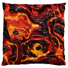 Lava Active Volcano Nature Large Cushion Case (one Side) by Alisyart