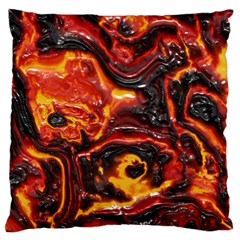 Lava Active Volcano Nature Large Flano Cushion Case (two Sides) by Alisyart