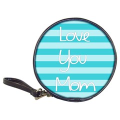 Love You Mom Stripes Line Blue Classic 20-cd Wallets