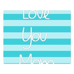 Love You Mom Stripes Line Blue Double Sided Flano Blanket (large)  by Alisyart