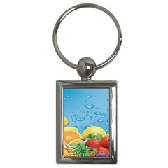 Fruit Water Bubble Lime Blue Key Chains (rectangle)  by Alisyart