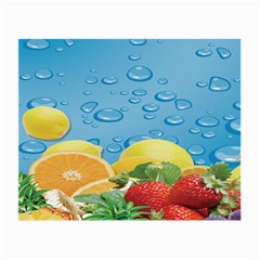 Fruit Water Bubble Lime Blue Small Glasses Cloth by Alisyart