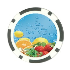 Fruit Water Bubble Lime Blue Poker Chip Card Guard (10 Pack)